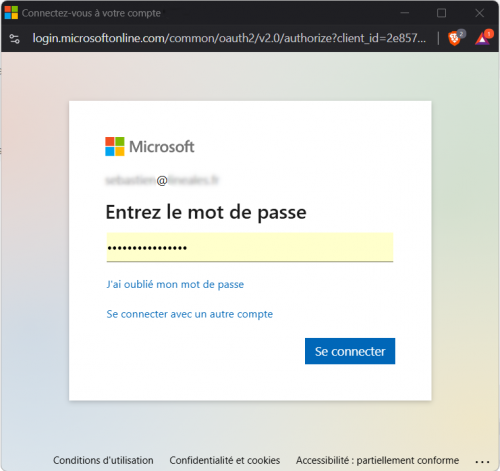 Authentification Microsoft