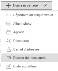 menu partage BAL